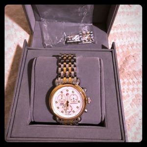 Gold and silver Michele CSX watch